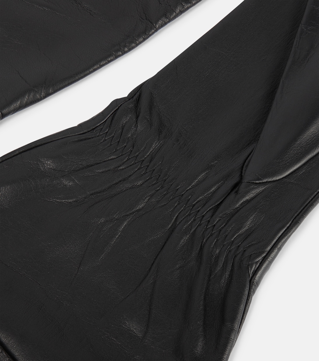 Flared leather gloves | Alaïa