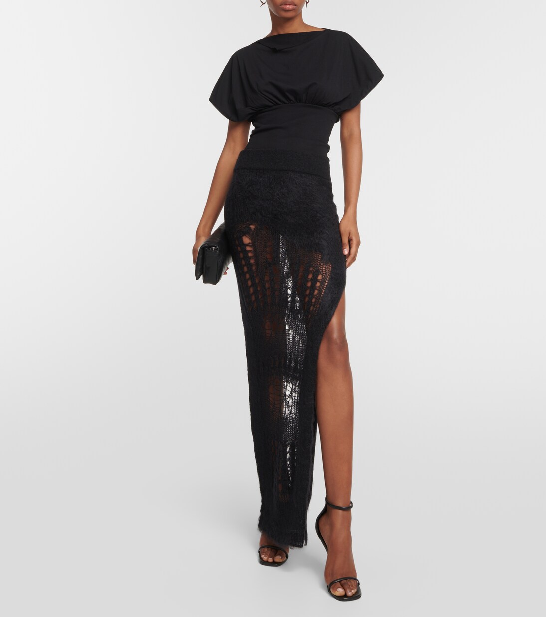 Maxirock aus einem Mohairgemisch | Rick Owens