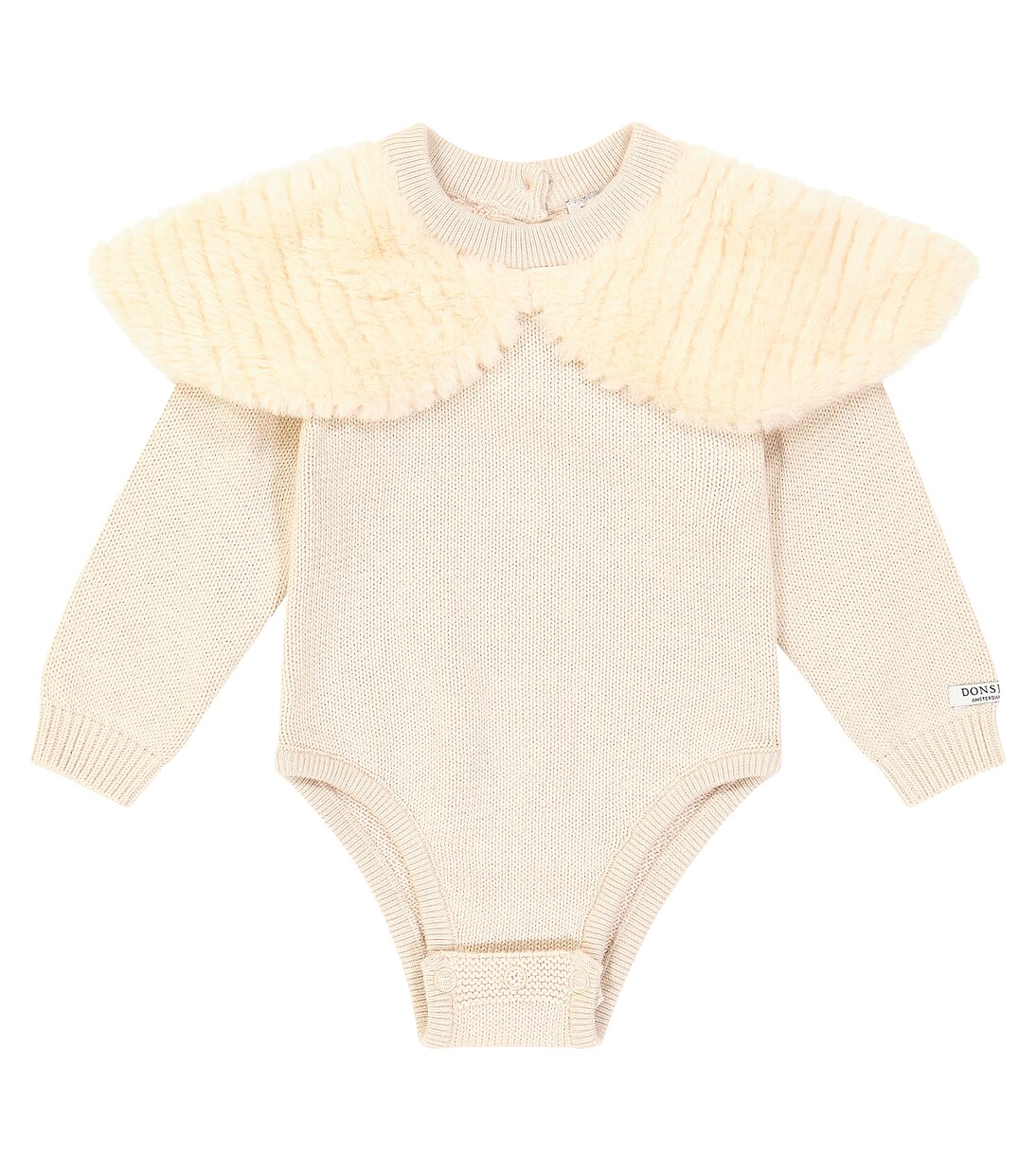 Embroidered cotton jersey onesie | Donsje