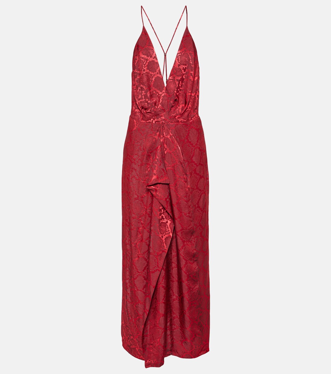 Robe longue Carmine imprimée en satin | Simkhai