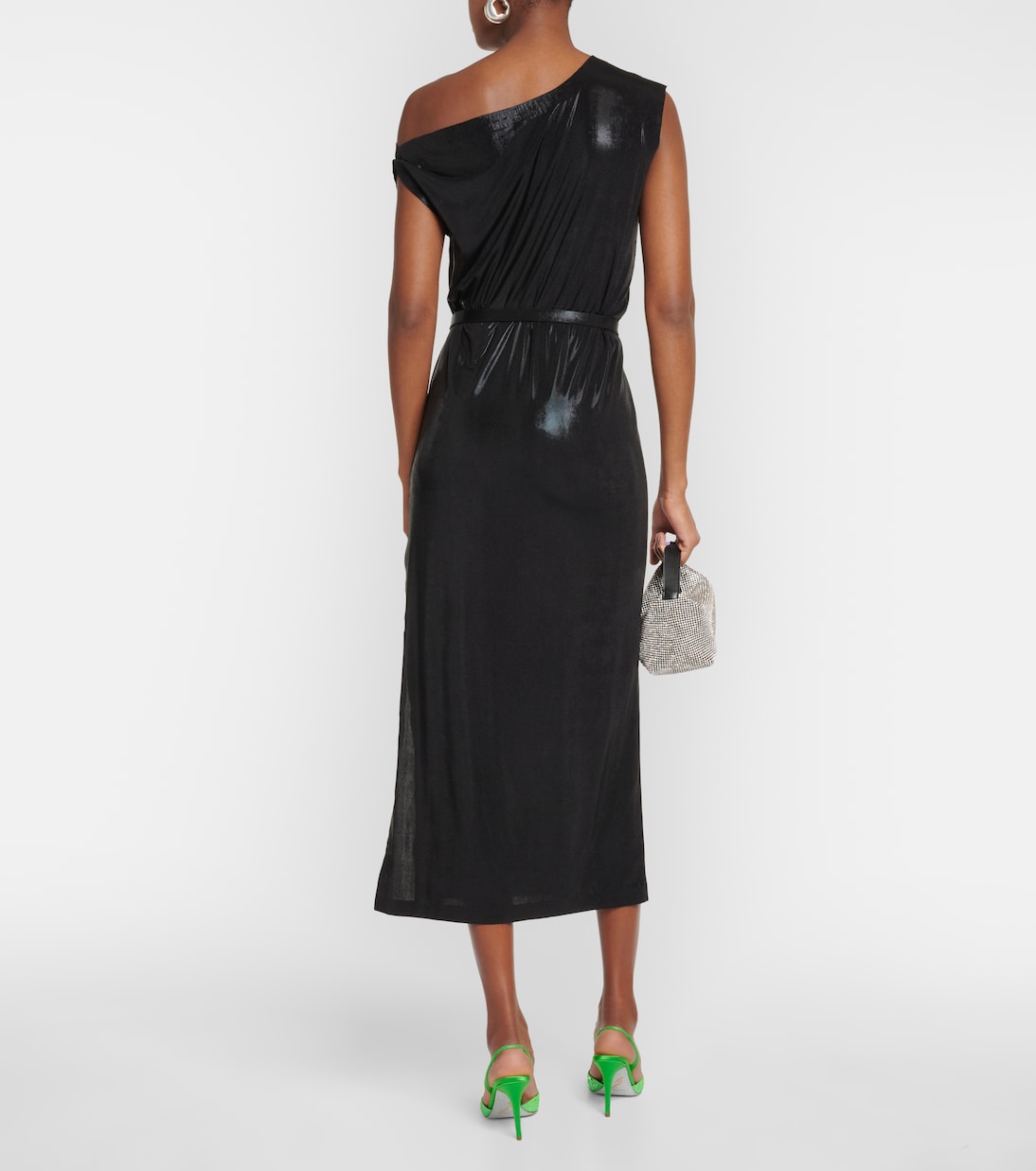 Robe midi en lamé | Norma Kamali