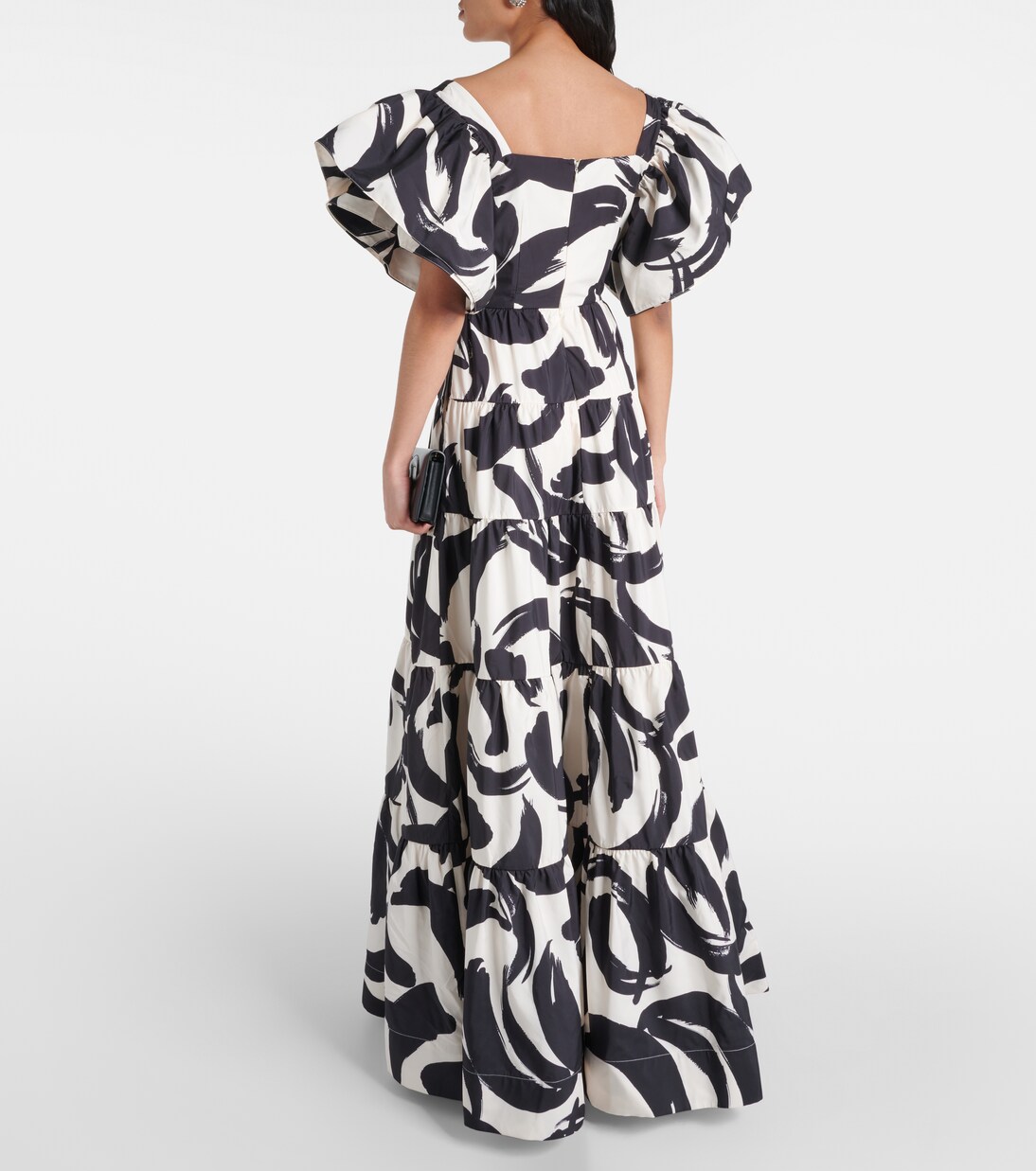 Bedrucktes Maxikleid Pompidou aus Taft | Rebecca Vallance