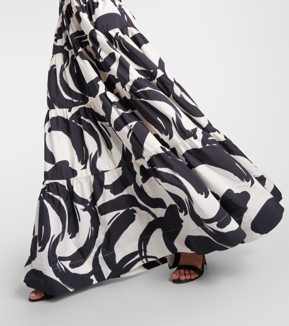 Bedrucktes Maxikleid Pompidou aus Taft | Rebecca Vallance