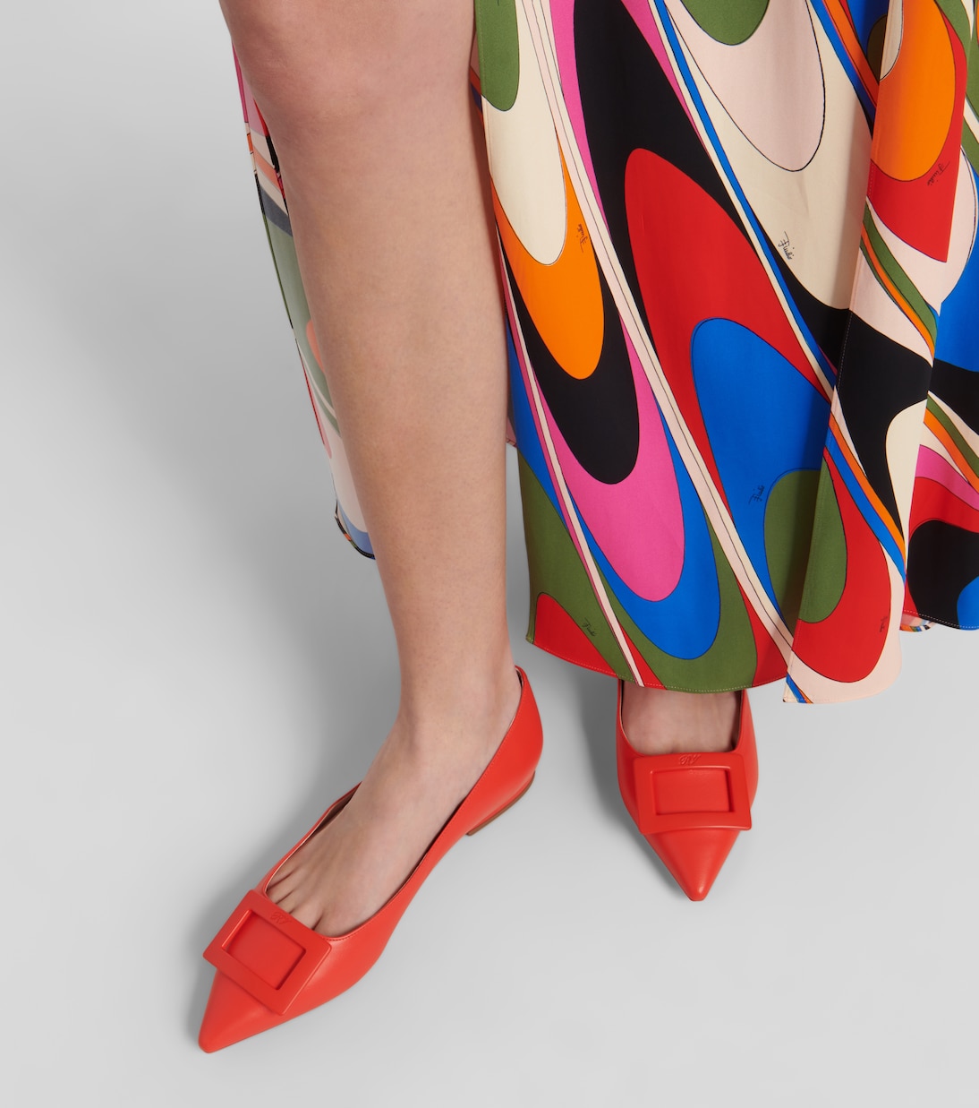 Gommettine Ball leather ballet flats | Roger Vivier