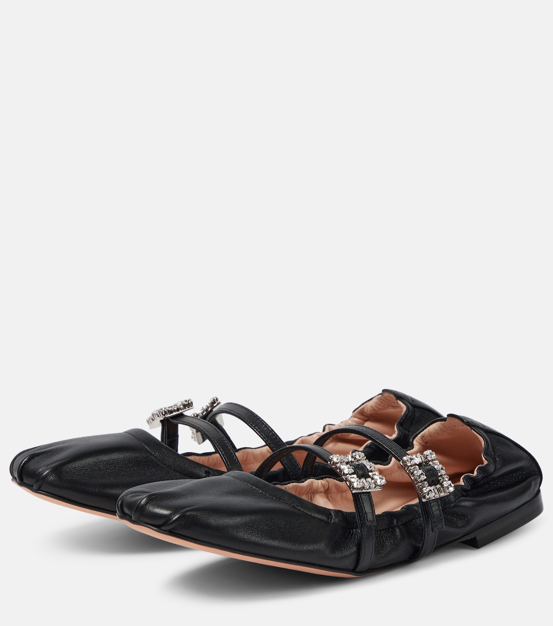 Embellished leather ballet flats | Roger Vivier