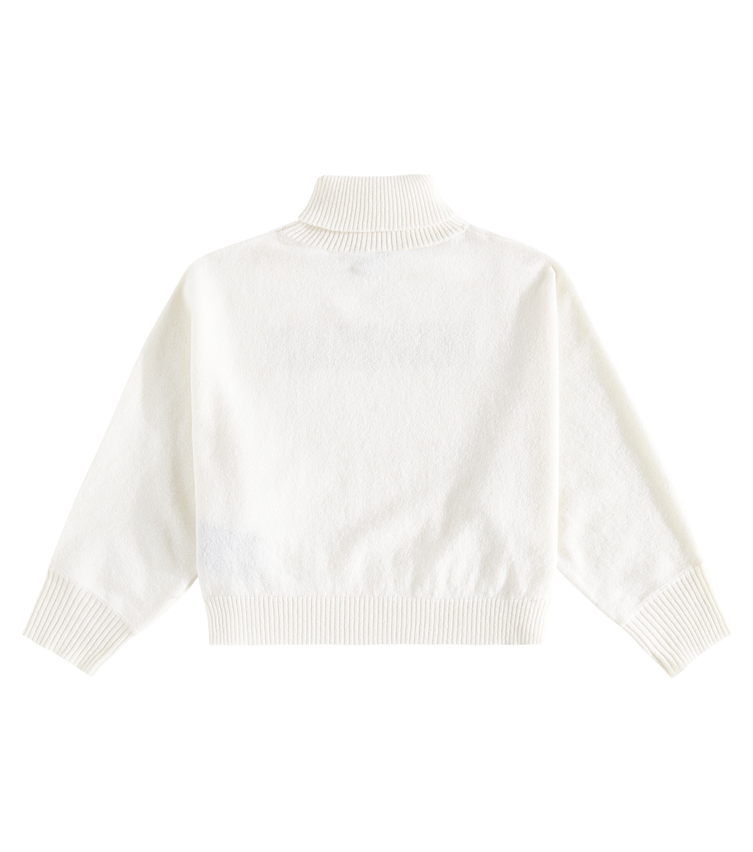 Logo wool and cashmere-blend turtleneck top | Balmain Kids