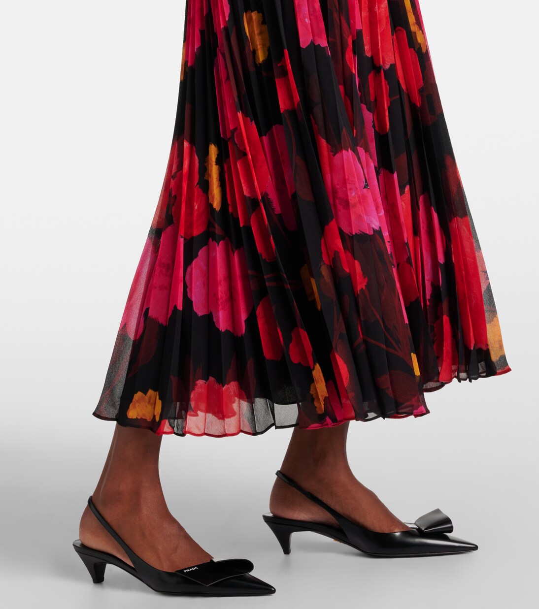 Falda midi plisada floral | Erdem