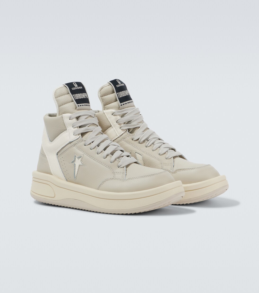 x Converse Turbowpn leather sneakers | Rick Owens