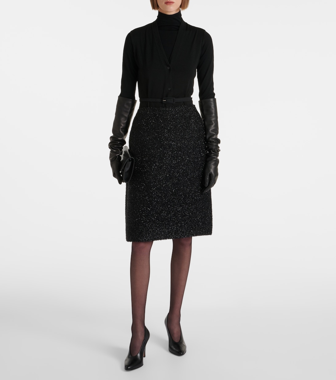 Corinna lamé pencil skirt | The Row