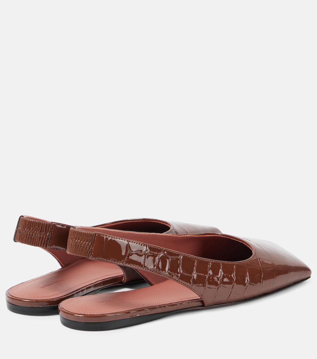 Ane patent leather slingback flats | Amina Muaddi