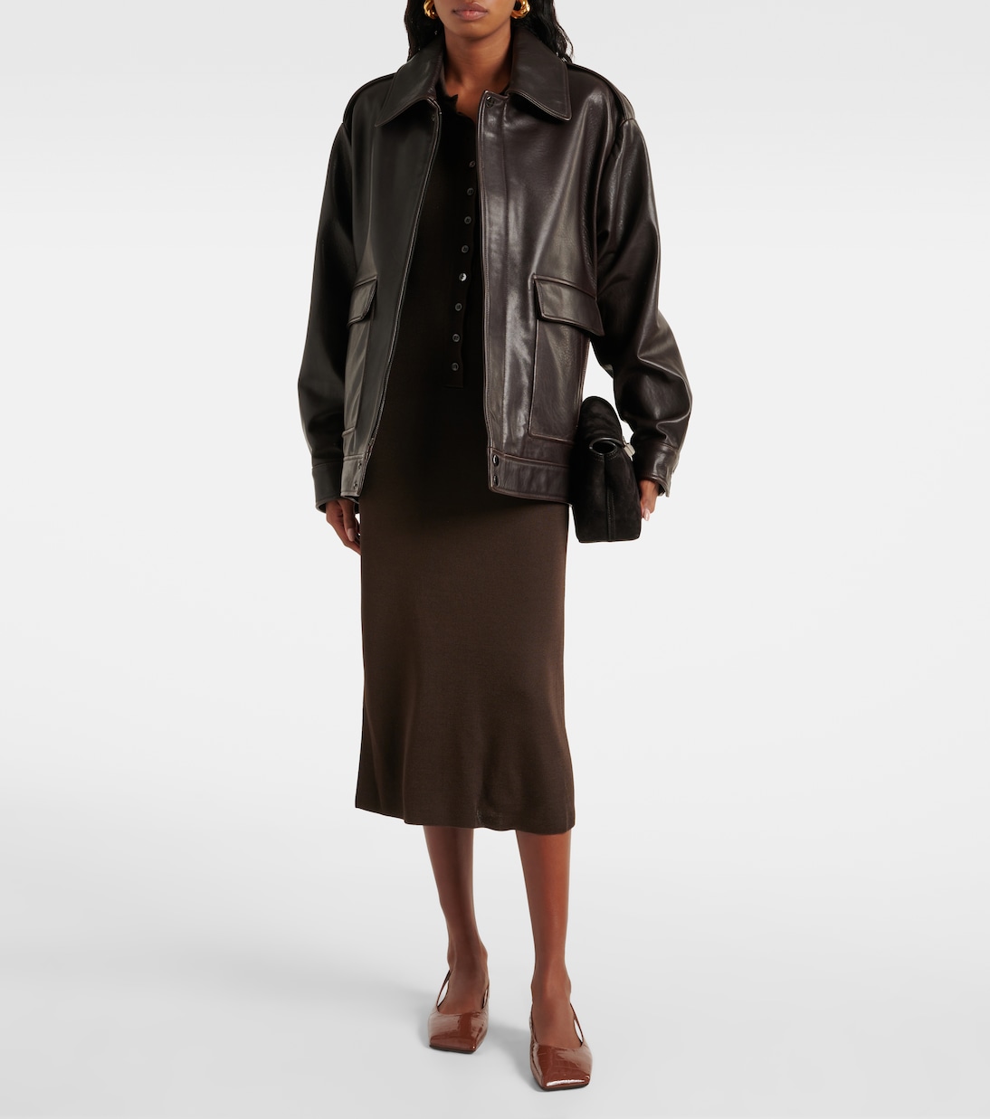 Ane patent leather slingback flats | Amina Muaddi