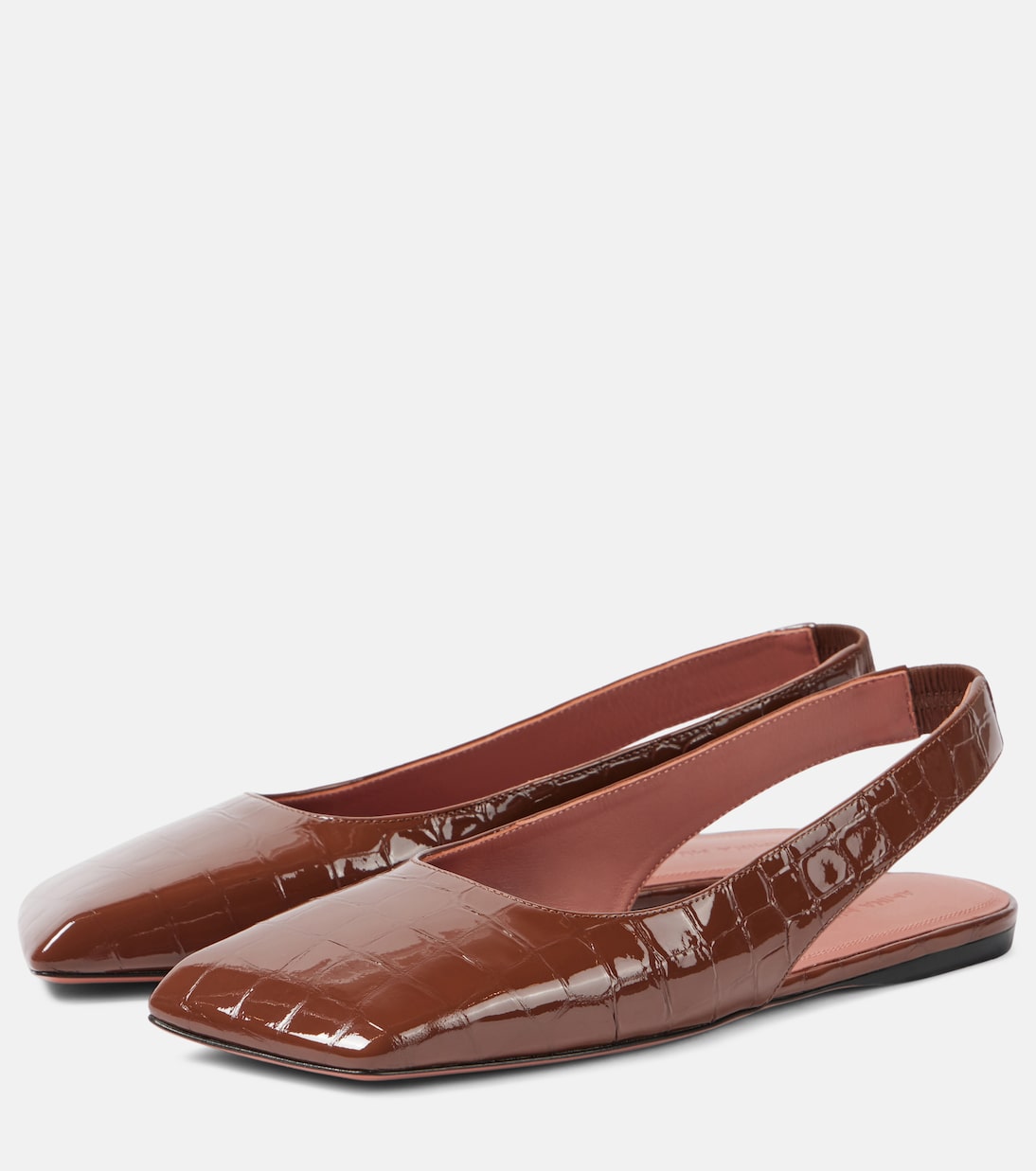 Ane patent leather slingback flats | Amina Muaddi