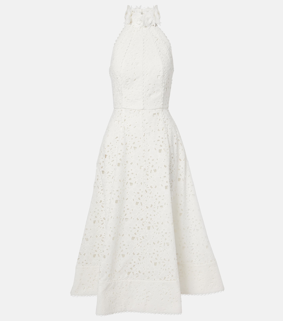 Bridal Nuvola embroidered midi dress | Rebecca Vallance