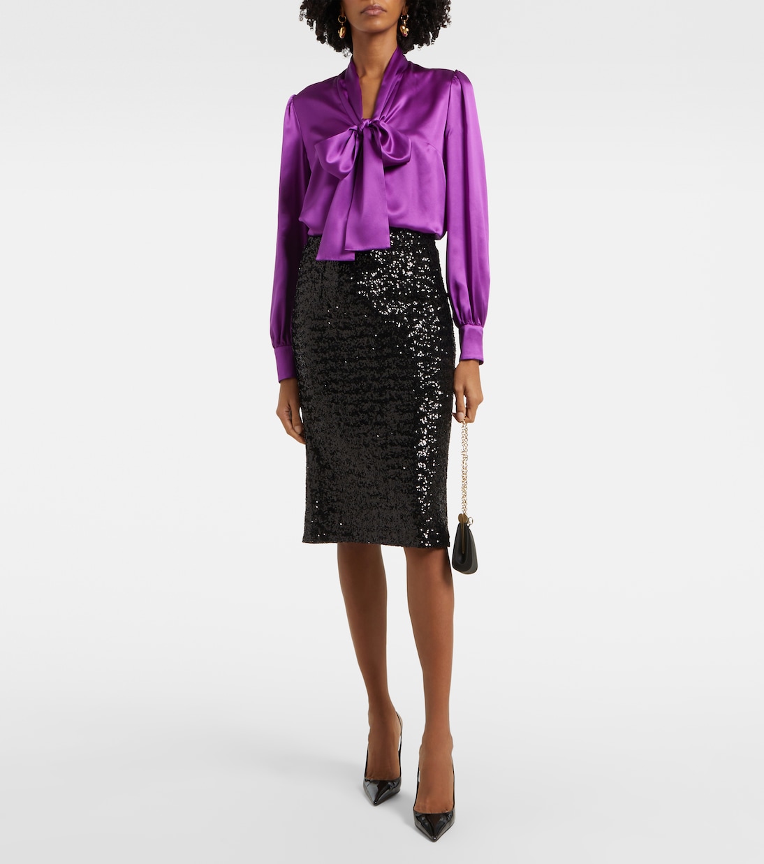 Schluppenbluse aus Seide | Dolce&Gabbana