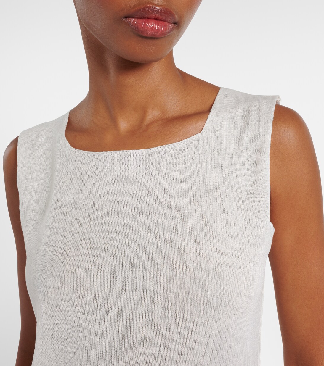 Jaylen linen and cotton-blend top | The Row