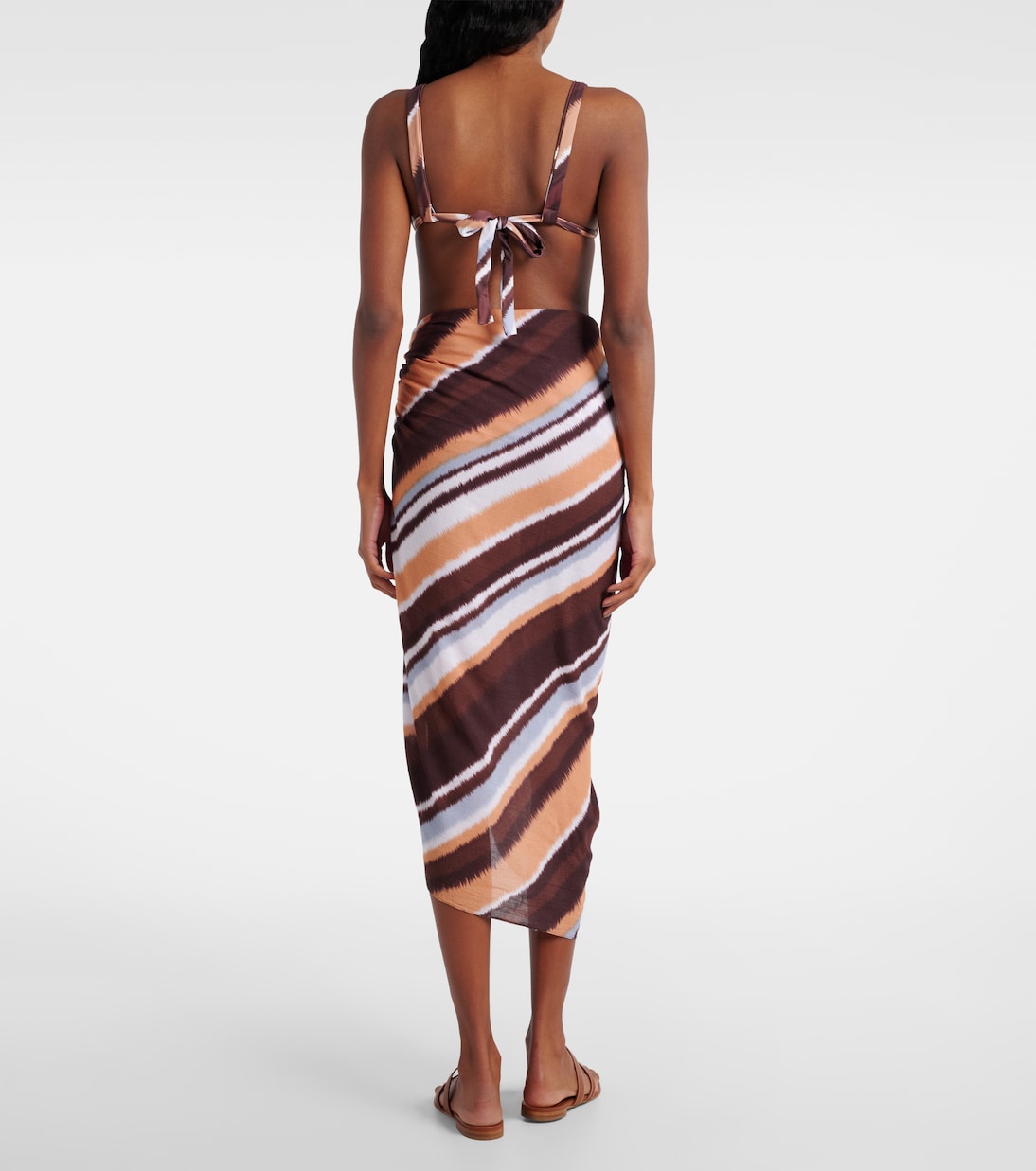 Abaya striped beach cover-up | Faithfull