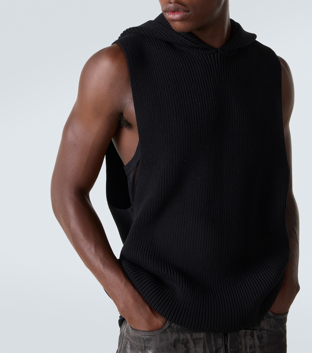 Ribbed-knit virgin wool sweater vest | Rick Owens