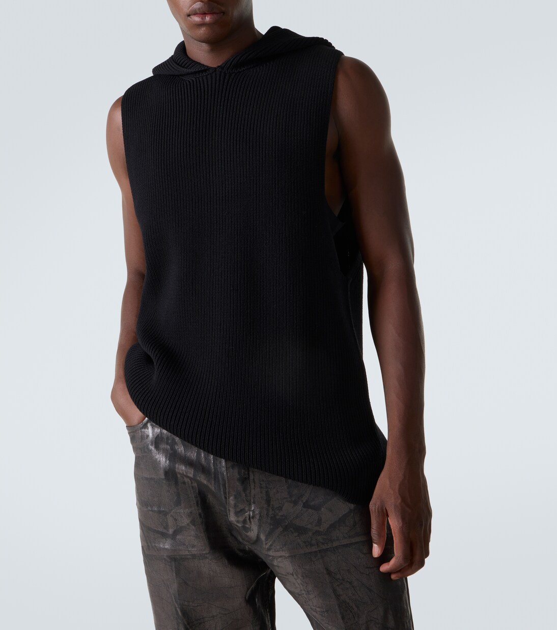 Ribbed-knit virgin wool sweater vest | Rick Owens