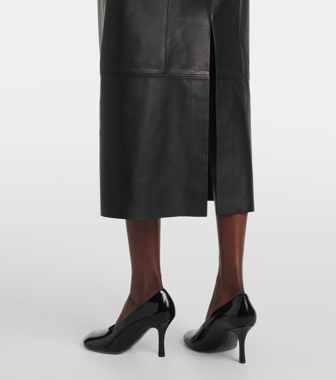 Bleistiftrock aus Leder | Vince
