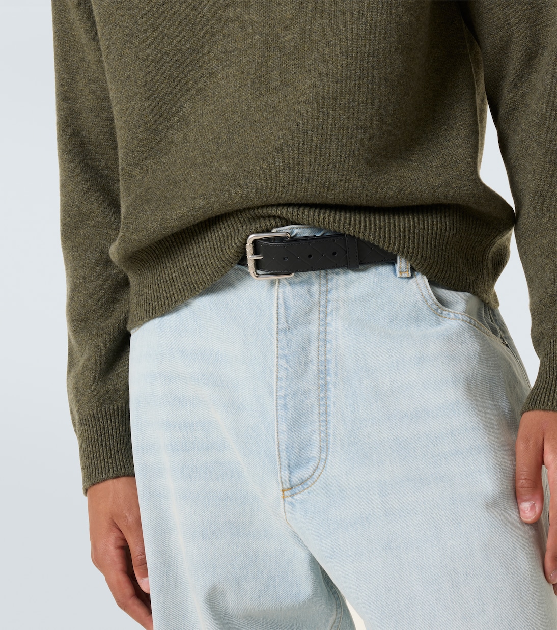 Intrecciato Stamp 35mm leather belt | Bottega Veneta