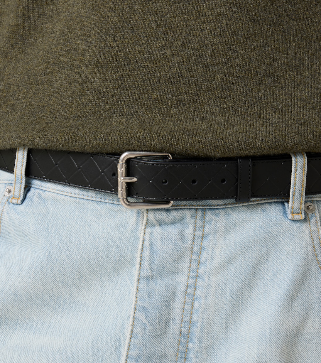 Intrecciato Stamp 35mm leather belt | Bottega Veneta