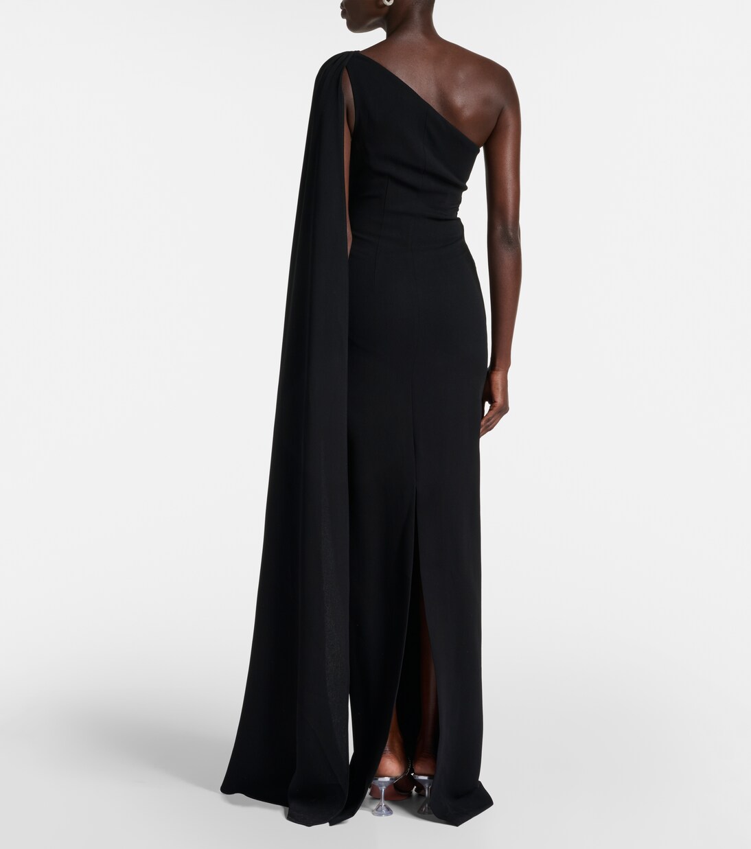 Embellished one-shoulder cady gown | Roland Mouret