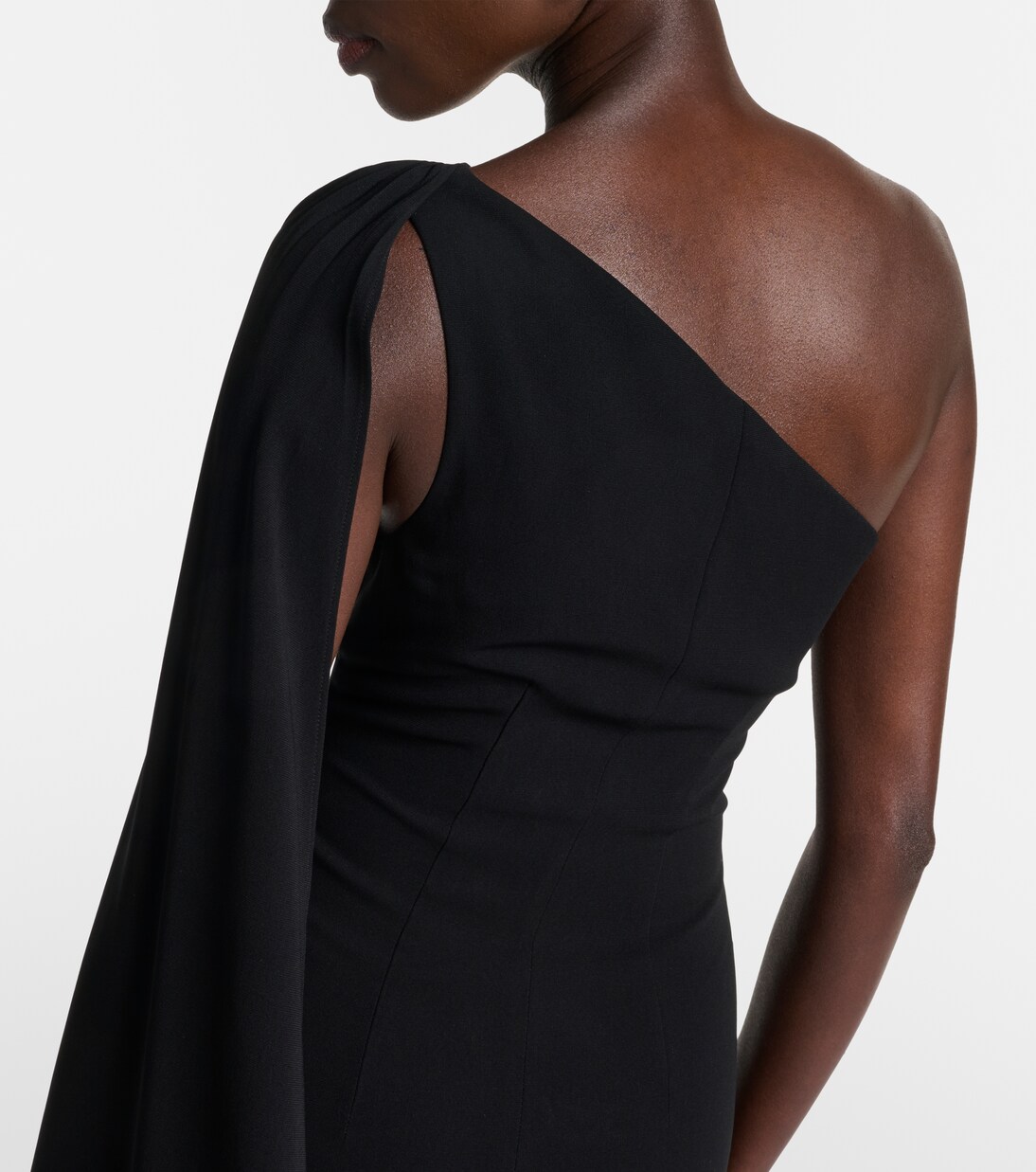 Embellished one-shoulder cady gown | Roland Mouret