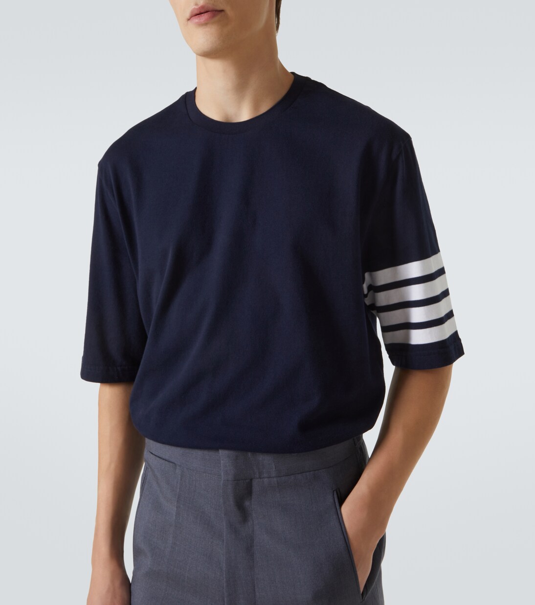 4-Bar cotton jersey T-shirt | Thom Browne