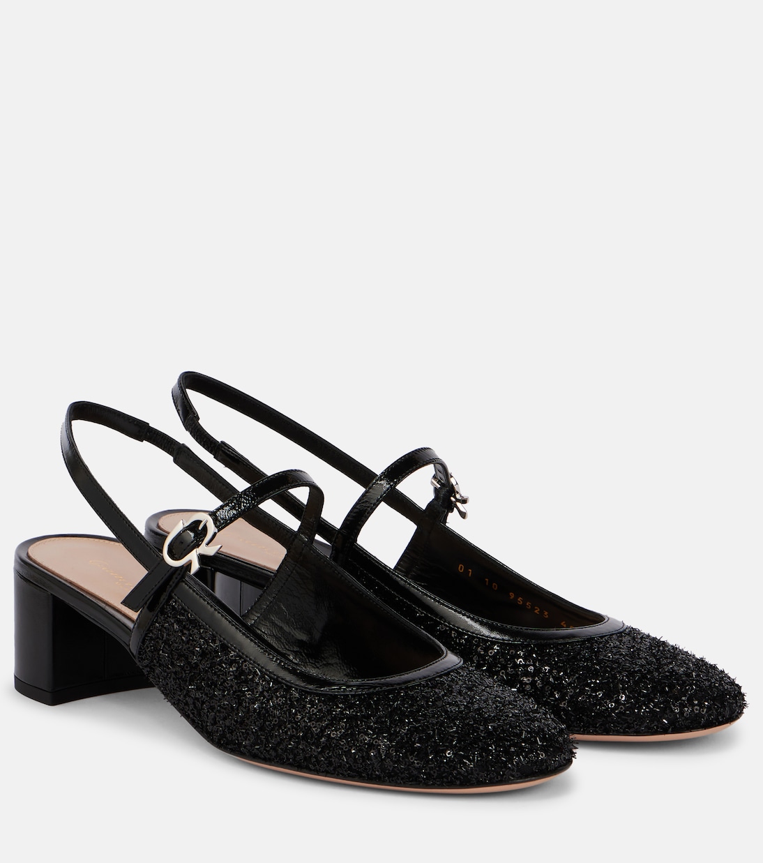 Leather-trimmed slingback pumps | Gianvito Rossi