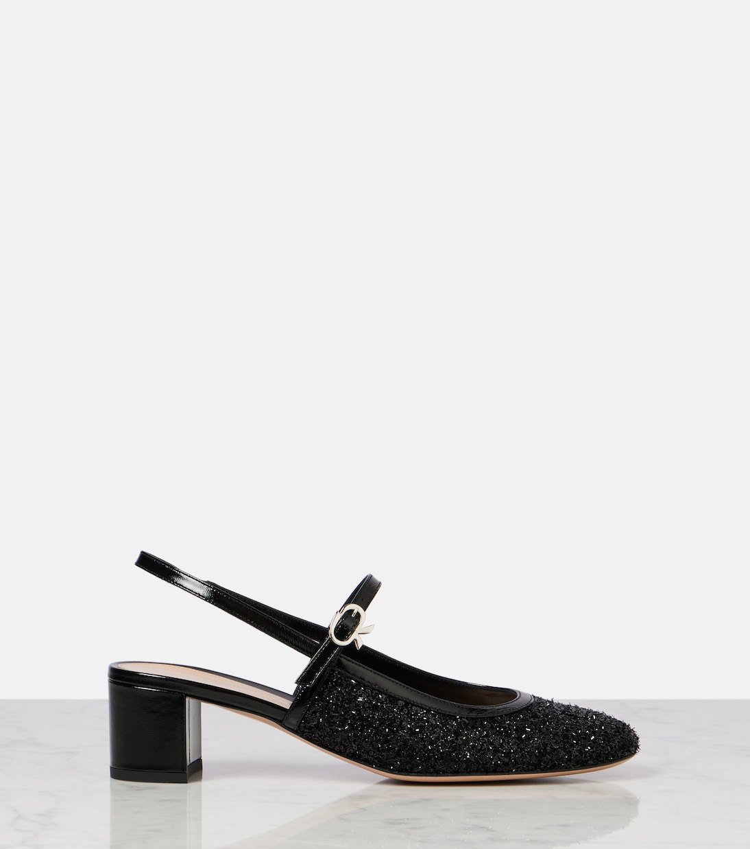 Leather-trimmed slingback pumps | Gianvito Rossi