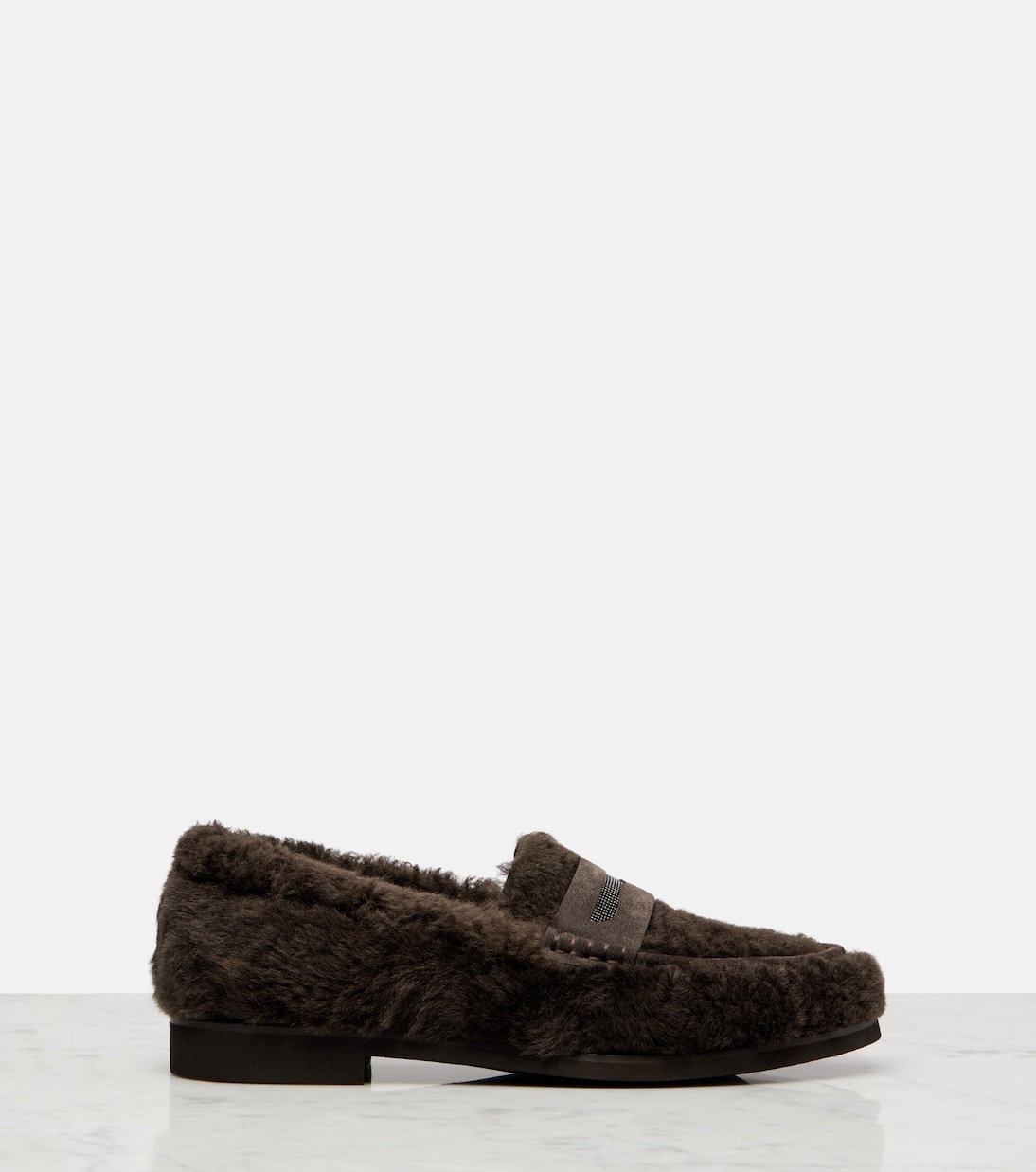 Loafers Monili aus Shearling | Brunello Cucinelli