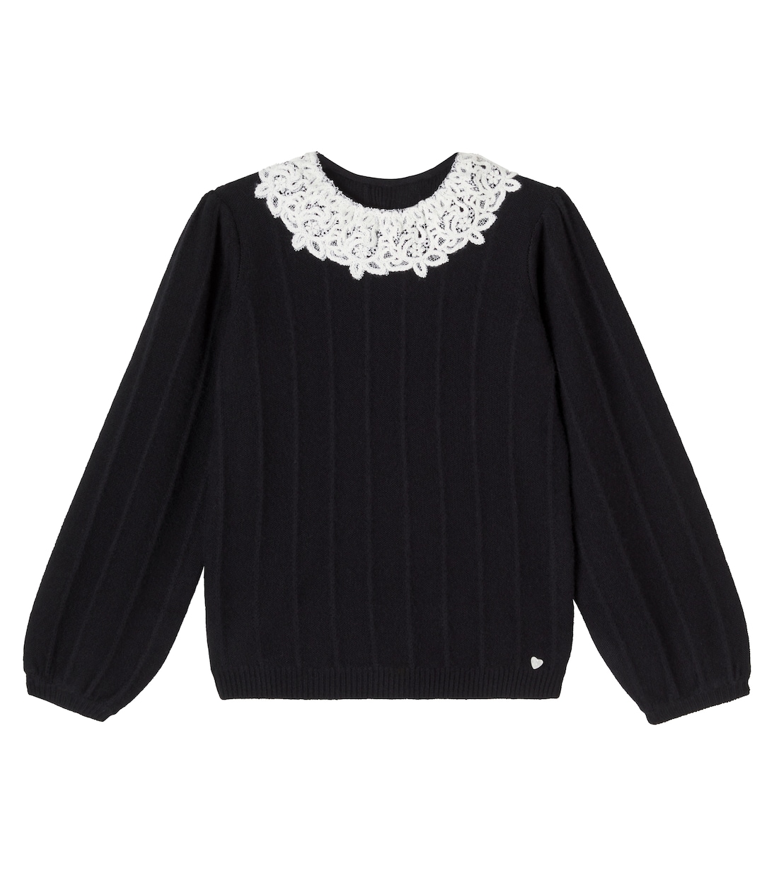 Lace-trimmed sweater | Tartine et Chocolat
