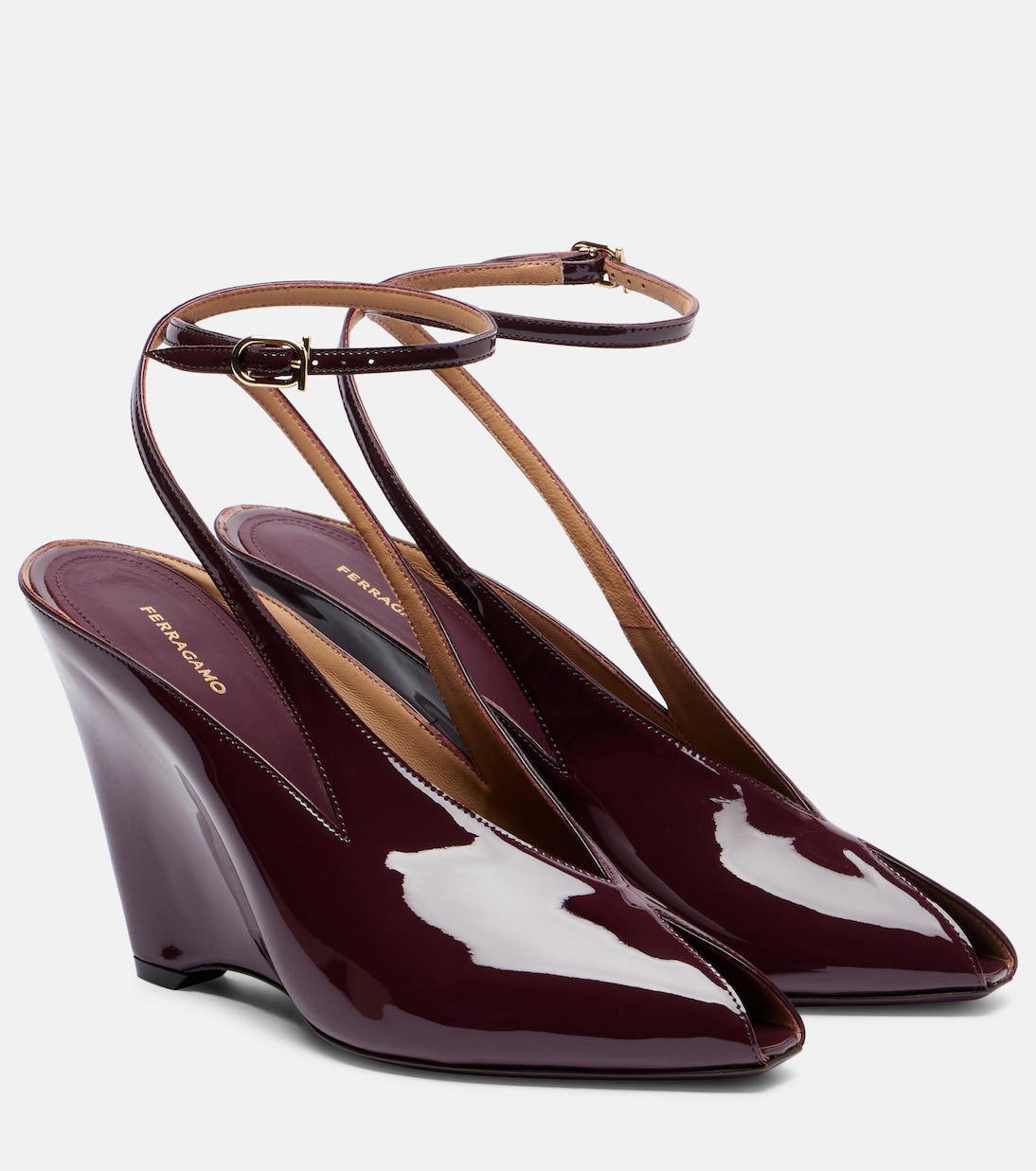 Arcadia 95 patent leather sandals | Ferragamo