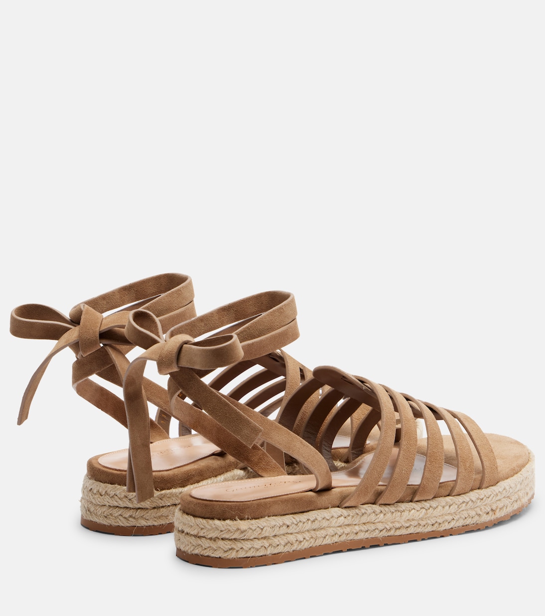 Espadrille-Sandalen aus Veloursleder | Gianvito Rossi