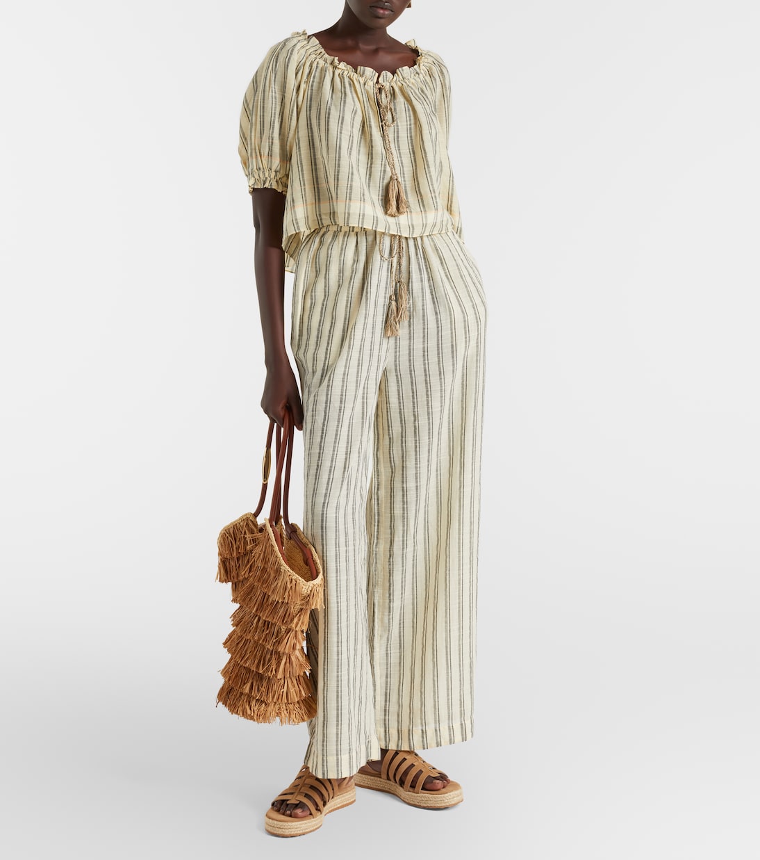 Espadrille-Sandalen aus Veloursleder | Gianvito Rossi