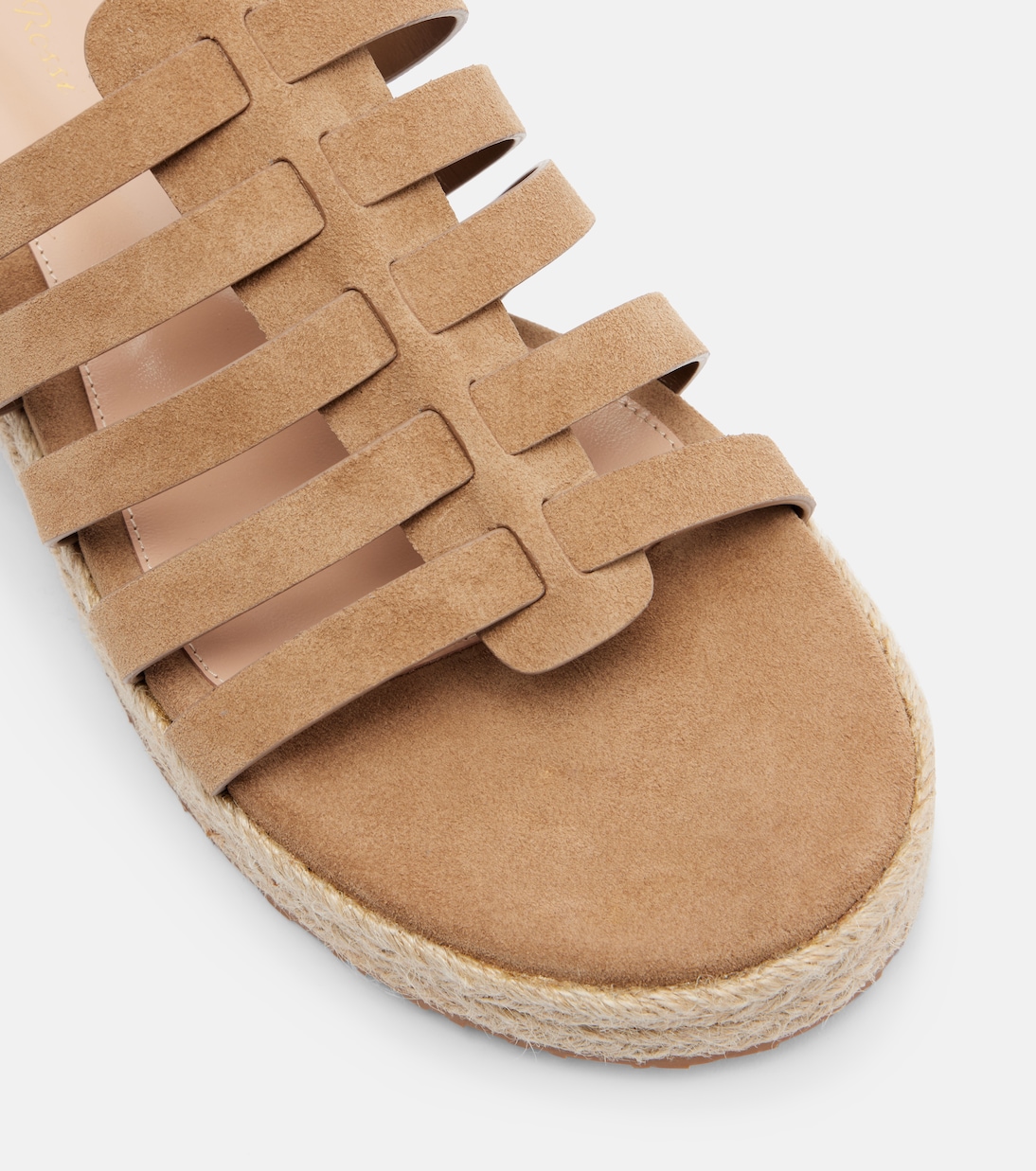 Espadrille-Sandalen aus Veloursleder | Gianvito Rossi