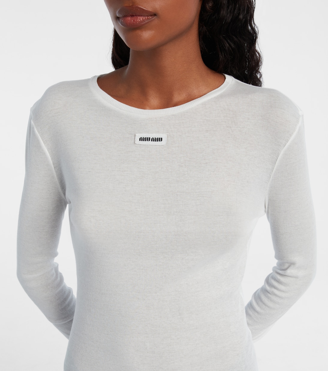 Cotton jersey minidress | Miu Miu