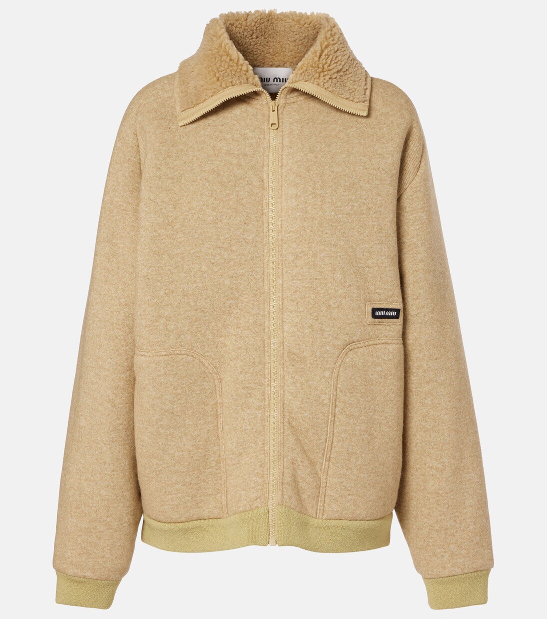Logo fleece blouson | Miu Miu