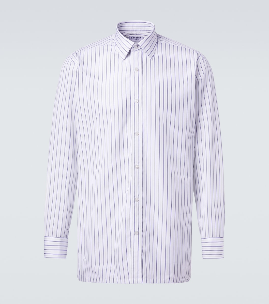Striped cotton poplin shirt | Charvet