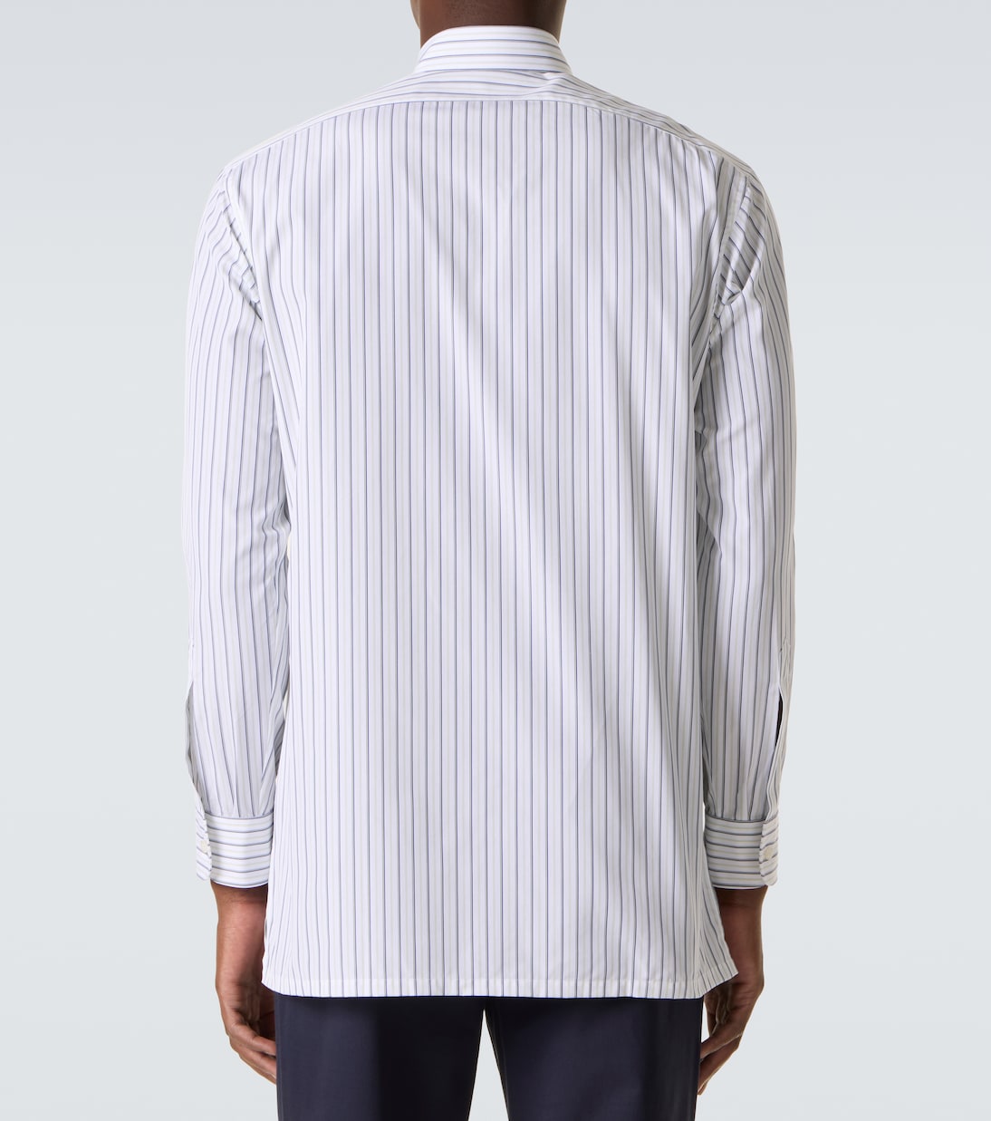 Striped cotton poplin shirt | Charvet