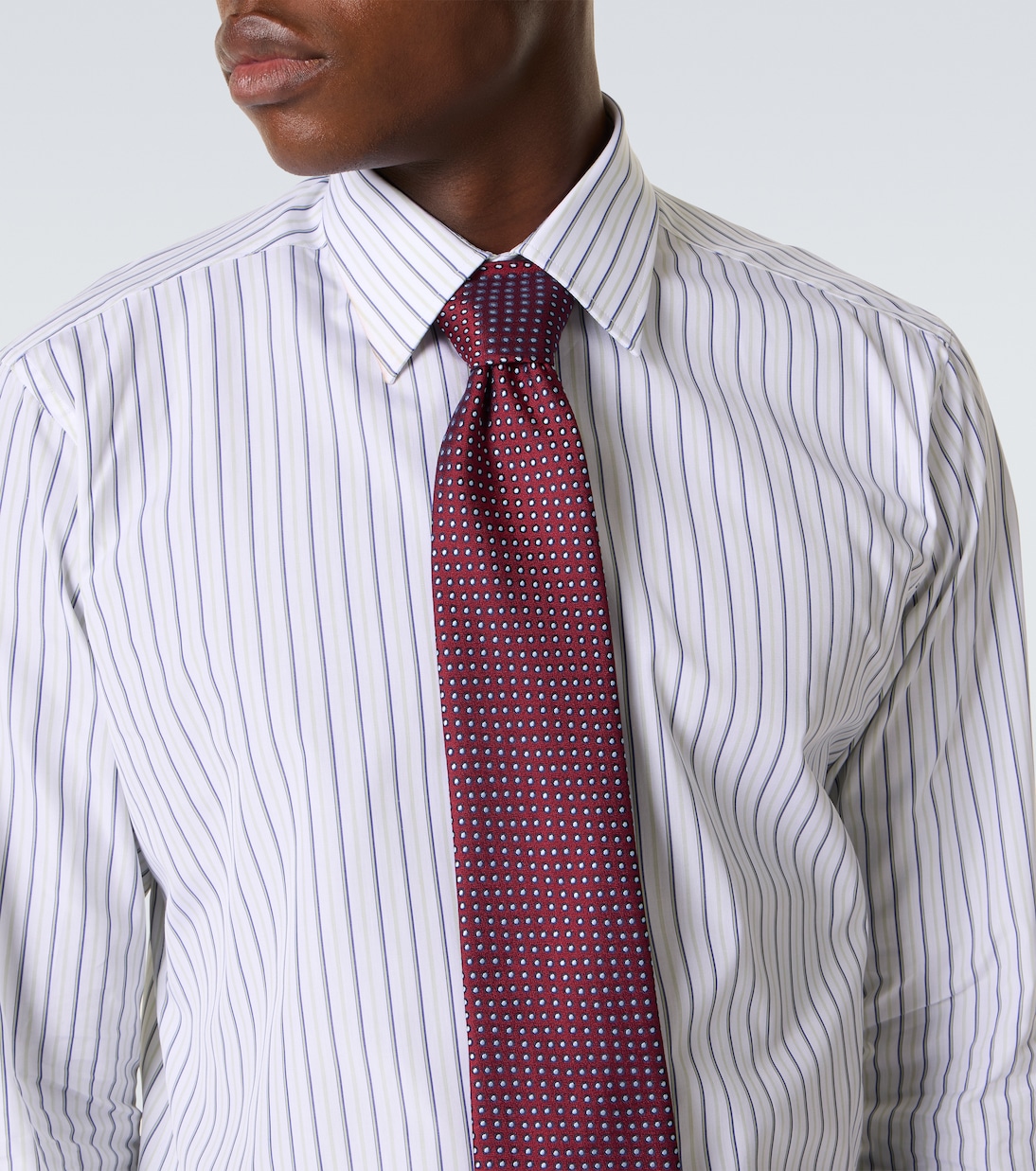Striped cotton poplin shirt | Charvet