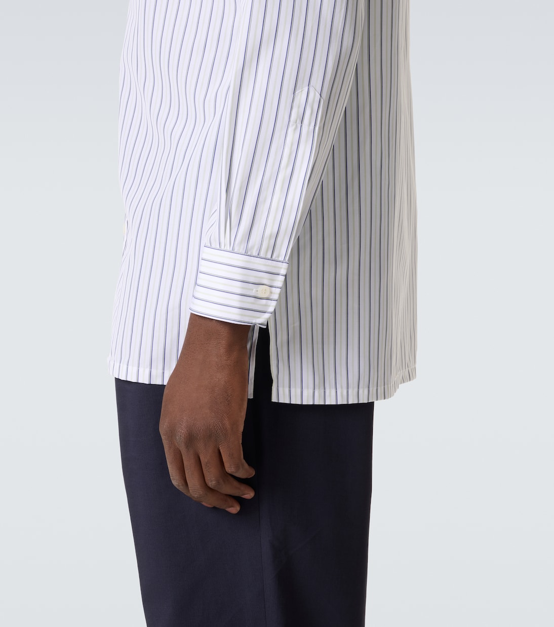 Striped cotton poplin shirt | Charvet