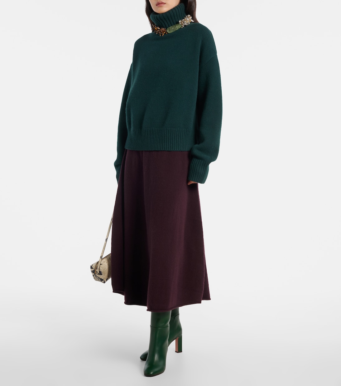 Rollkragenpullover Crop Xtra aus Kaschmir | Extreme Cashmere