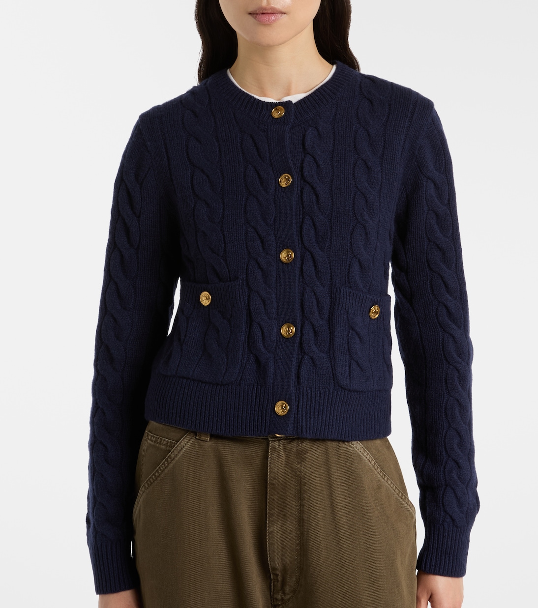 Cable-knit wool and cashmere cardigan  | Polo Ralph Lauren