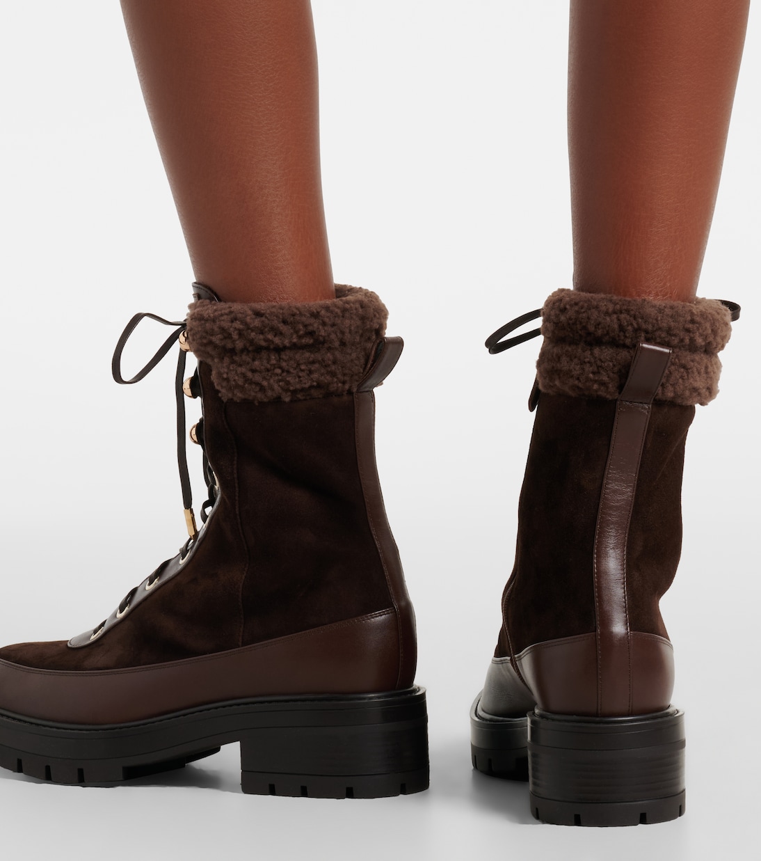 Very Cortina suede lace-up boots  | Aquazzura