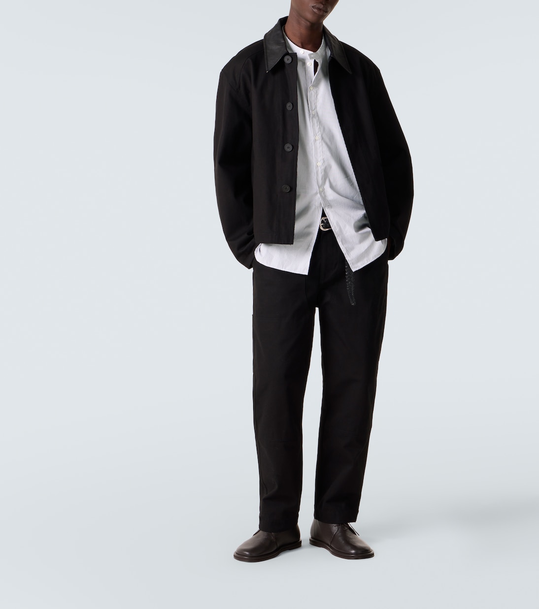 x Aaron Levine – Chemise Nick rayée en coton | Studio Nicholson