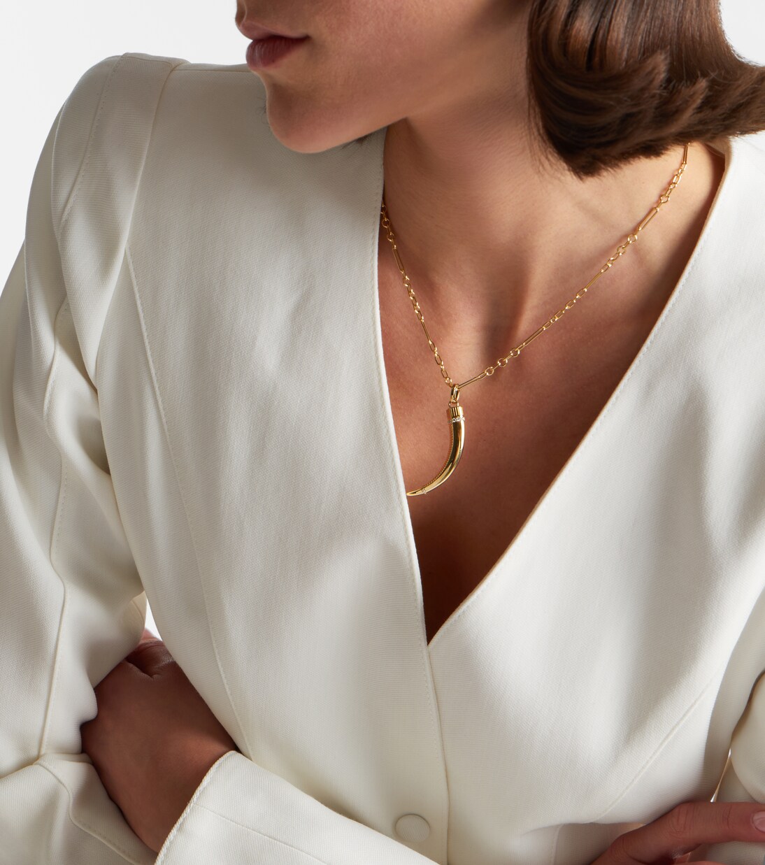 18kt gold pendant with diamonds | FoundRae