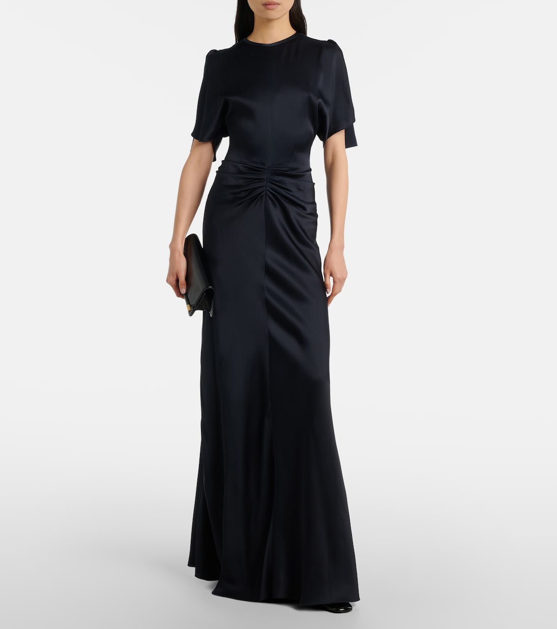Gathered satin gown | Victoria Beckham