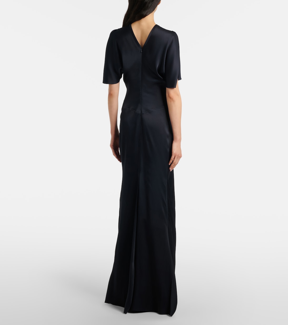 Gathered satin gown | Victoria Beckham