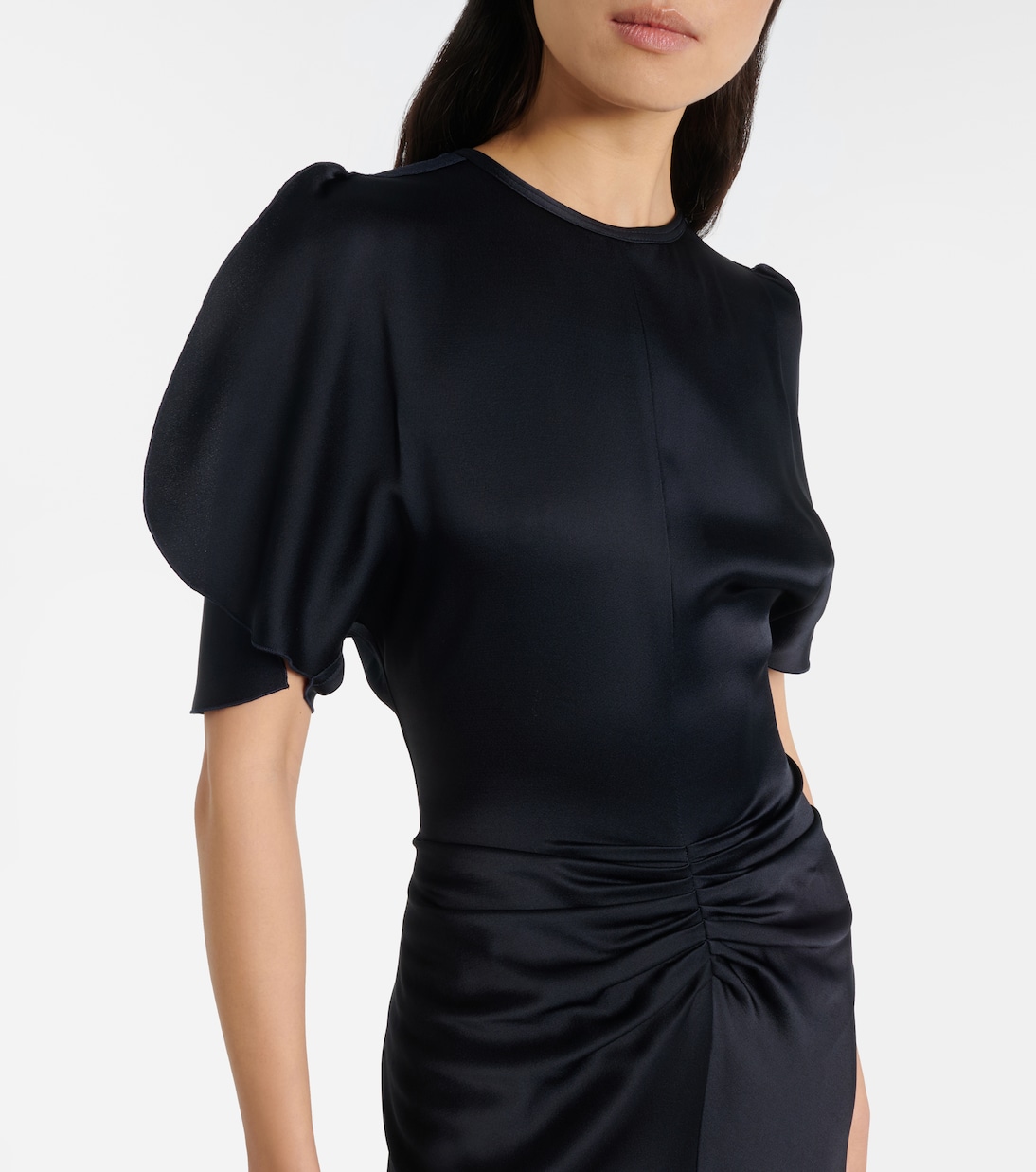 Gathered satin gown | Victoria Beckham